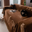 Leopard Sofa Cover Blanket Stylish Furniture Protector Throw for Couches & Loveseats