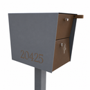 UpTown Box Locking Package Dropbox in TEXTURED GRAY METALLIC - Modern Mailbox