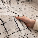 Modern Couch Protector Blanket Woven Chenille Sofa Cover Throw with Artistic Grid