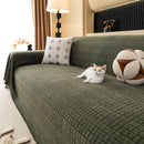 Jacquard Textured Couch Cover Throw, Soft Thick Decorative Slipcover for Couch