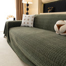 Jacquard Textured Couch Cover Throw, Soft Thick Decorative Slipcover for Couch