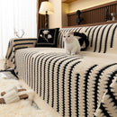 Jacquard Fleece Throw Blanket for Couch Plush Fuzzy Cozy Soft Blankets and Throws for Sofa