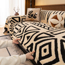 Boho Plush Couch Cover Bohemian Throw Blanket Decor Covers Sofa Chair Furniture Bed