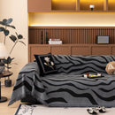 Zebra Striped Chenille Throw Sofa Cover Full-Cover Decorative Furniture Slipcover
