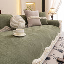 Chenille Sofa Cover Towel – Non-Slip, Washable Pets Couch Protector with Tassels