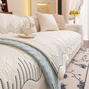 3D Quilted Thick Cotton Sofa Cover Non-Slip Couch Throw for Fabric & Leather Sofas