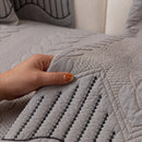 3D Quilted Thick Cotton Sofa Cover Non-Slip Couch Throw for Fabric & Leather Sofas
