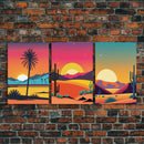 Desert Canvas Prints, Nature Prints Wall Art Set, Framed Canvas Prints Wall Decor, 3 Piece Wall Art Set, Southwestern Decor, Original Art