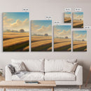A lone tree in a Texas field, Canvas print, Texan art, Prairies, fields and grass, 3 Piece Wall Art, Ready To Hang Canvas Print