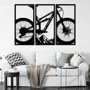 Mountain Bike 3 Piece Metal Wall Art Set – MTB Cycling Sports Wall Decor