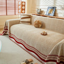 Reversible Herringbone Sofa Cover, 2-in-1 Classic British Throw Blanket for Couch