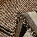 Reversible Herringbone Sofa Cover, 2-in-1 Classic British Throw Blanket for Couch