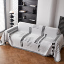 Reversible Chenille Couch Cover Blanket with Tassel Large Boho Futon Cover L Shaped Sectional Cover