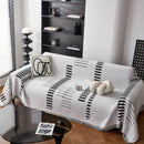 Reversible Chenille Couch Cover Blanket with Tassel Large Boho Futon Cover L Shaped Sectional Cover