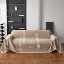 Reversible Chenille Couch Cover Blanket with Tassel Large Boho Futon Cover L Shaped Sectional Cover