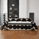Chenille Circular Motif Sofa Protector Cover, Sofa Slipcovers L Shape, Sectional Sofa Couch Covers