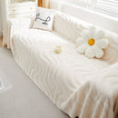 Thick Plush Jacquard Velvet Throw Blanket on Sofa, Sofa Slipcovers and Sectional Sofa Covers