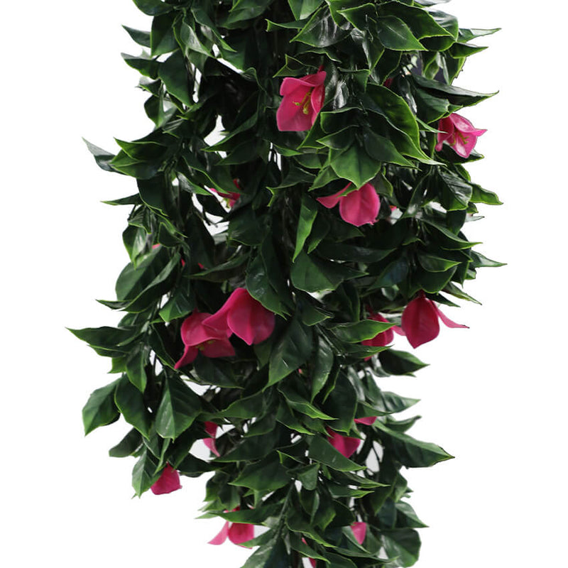 uv resistant artificial hanging plants Pink Bougainvillea Artificial Hanging Plant Set of 5 35in – UV Resistant