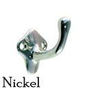 Small Solid Brass Coat Hook