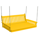 Keystone Amish Co. 5 Foot Franklin Recycled Plastic Swing Bed, Lemon Yellow