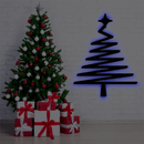 Abstract Christmas Tree - Metal Wall Art