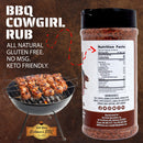 NON COLLECTIVE | Cowgirl BBQ Rub | Pack of 3 | 11.4 oz | Gluten Free | Fat Boy Hickman's BBQ