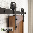 Non-Bypass Sliding Barn Door Hardware Kit - Classic Design Roller