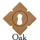 Diamond Shaped Wooden Keyhole Cover - Oak or Walnut - 1-3/4" x 1-3/4"