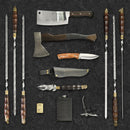 "Jotun" BBQ Tools Skewers Set in a Wooden Case, 32 items