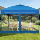Ainfox 10ft x 10ft Pop Up Canopy Beach Tent with 4 Removable Clear PVC Sidewalls for Events, Parties, Camping