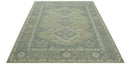 Beige And Gray Traditional Turkish Design Hand Knotted Custom Made Wool Rug