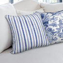 Blue and White Summer Stripes – Luxury Outdoor Pillow by SmithHönig