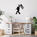 Bigfoot Foot American Flag - Metal Wall Art