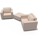 Ainfox 2-Seat and Ottoman Modular Sectional Sofa Sleeper Sofa Flannel Sofa with Storage Seat