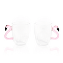 3D Flamingo Glass Mugs