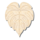 Unfinished Wood Etched Monstera Leaf Shape | Paint By Line Crafts | up to 30" DIY