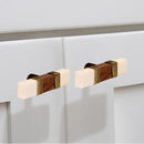 White Marble Effect with Wood Fusion Knob