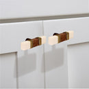 White Marble Effect with Wood Fusion Knob