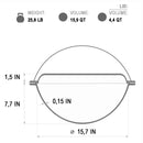 15,85 quart Combo Cooker Cauldron Asian Kazan with a Frying Pan Lid  Dutch Oven