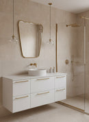 Italian Wavy Brass Mirror