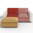 Ainfox L shaped Module Sofa 2 Seat And 1 Ottoman For Living Room,Vila,Apartment