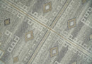 Natural Wool Hand Knotted Ivory and Gray Traditional Multi size wool Area Rug, Kids, Living Room and Bedroom Rug