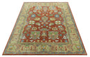 Rust And Beige Traditional Oushak Design Hand Tufted 8x10 Wool Area Rug