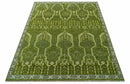 Contemporary Design Green And Beige Hand Knotted 8x10 Wool Area Rug
