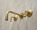 Unlacquered Brass Wall Mounted Bath Faucet