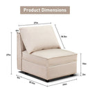 Ainfox Module Sofa Storage Single Sofa Without Armrest Beige