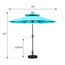 UNIDAZE 10 Ft Patio Offset Cantilever Umbrella 360°Rotation Garden Hanging Umbrella with Cross Base