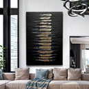 Black And Gold Abstract Minimalist Wall Art