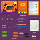 Little Witch House with Bat. Halloween Amigurumi DIY Crochet Kit Wizardi F07N8-M103