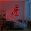 Wine Line Art Metal Neon Wall Art- LN0008